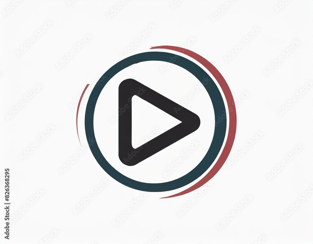 play button vector icon on white background, logo audio video play button vector icon on white background, logo audio video