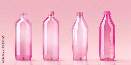 Rose Pink Plastic Bottles: Less common but used for some cosmetic and health products, rose pink bottles can be recycled into new