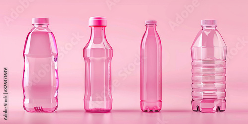 Rose Pink Plastic Bottles: Less common but used for some cosmetic and health products, rose pink bottles can be recycled into new