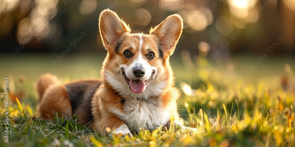Adorable Corgi Puppy Frolicking in the Meadow Adorable Corgi Puppy Frolicking in the Meadow