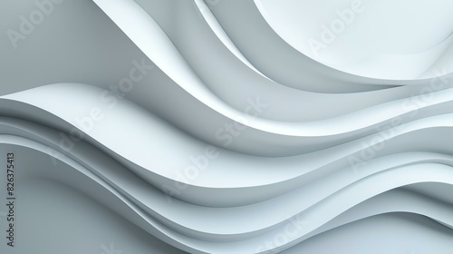 Wallpaper Mural white abstract 3d rendering background Torontodigital.ca