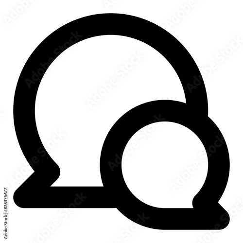 comments discuss line icon for user interface