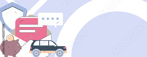 Buy insurance for car flat character vector concept operation illustration
