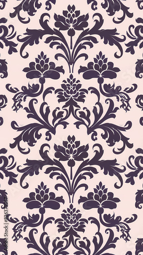 Damask pattern vector image