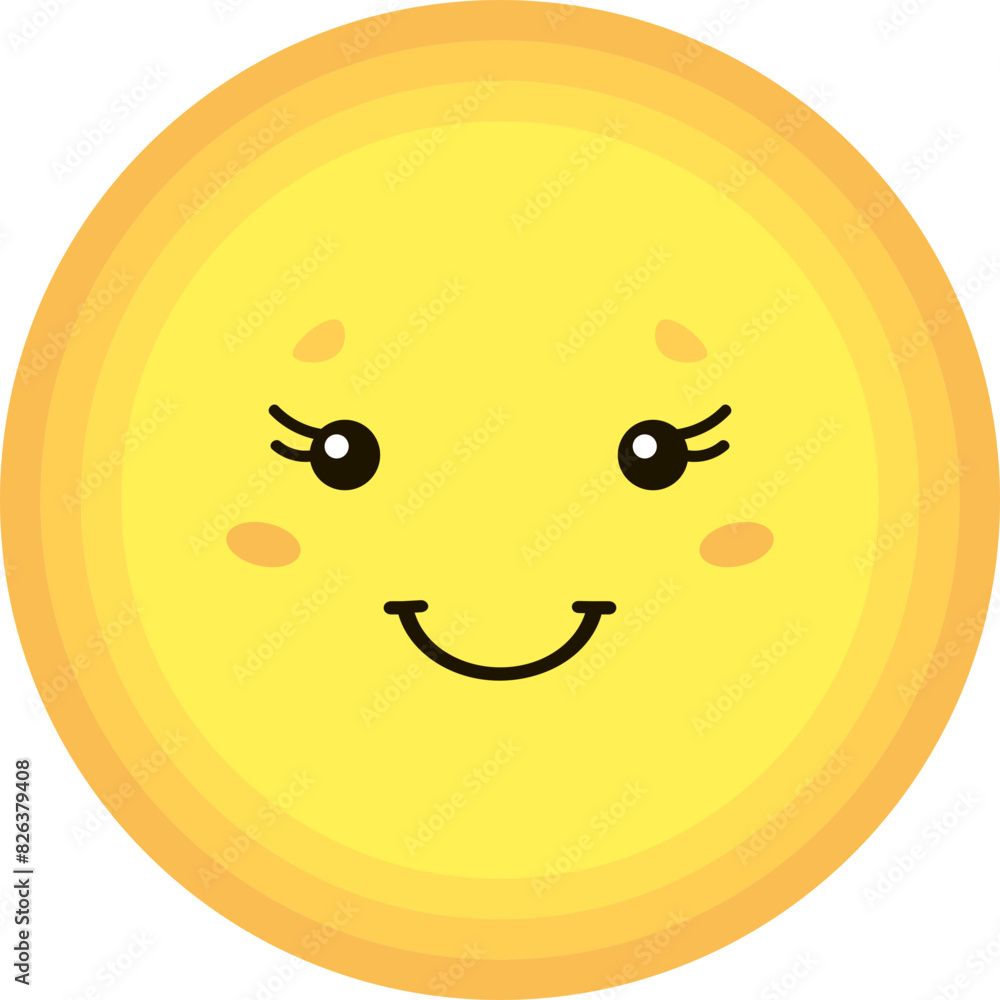 Obraz premium kawaii cute sun