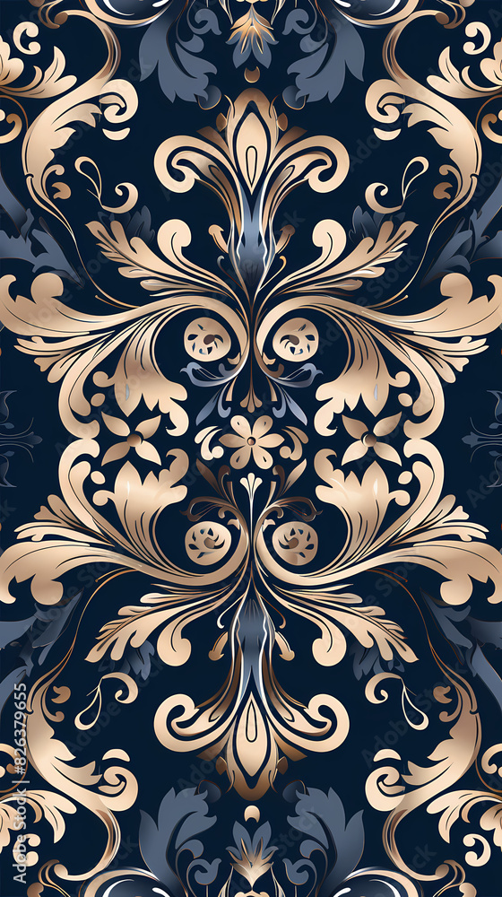 Damask pattern vector image Damask pattern vector image