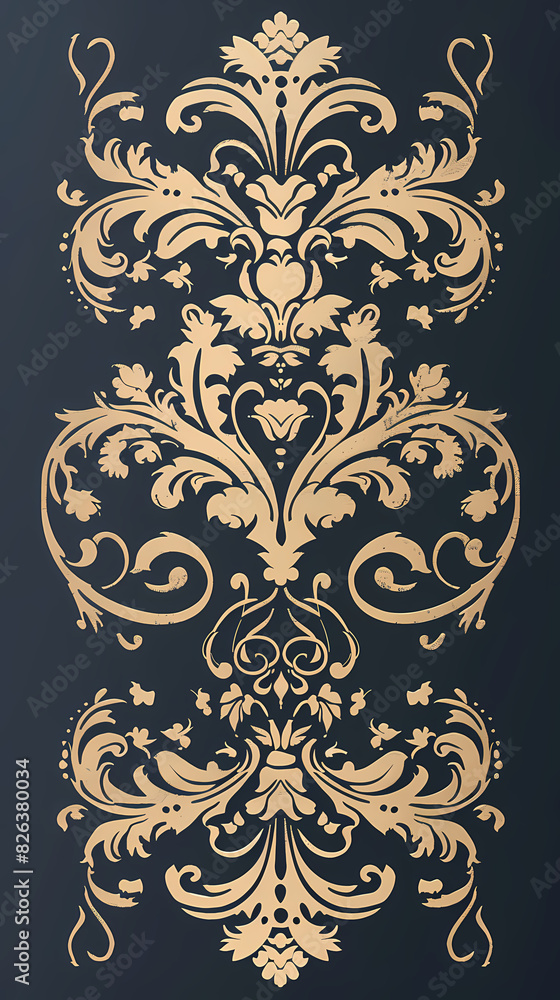 Damask pattern vector image Damask pattern vector image