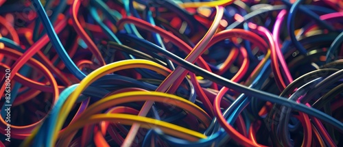 Wallpaper Mural A bunch of colorful wires are tangled together Torontodigital.ca