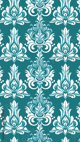 Damask pattern vector image