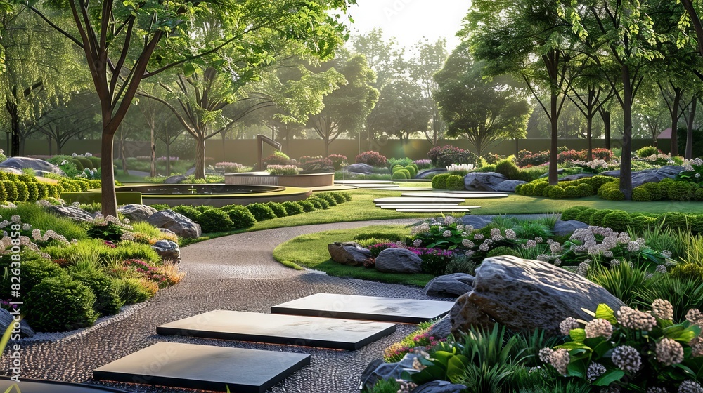 Artistic Garden Landscape Design Renderings Artistic Garden Landscape Design Renderings