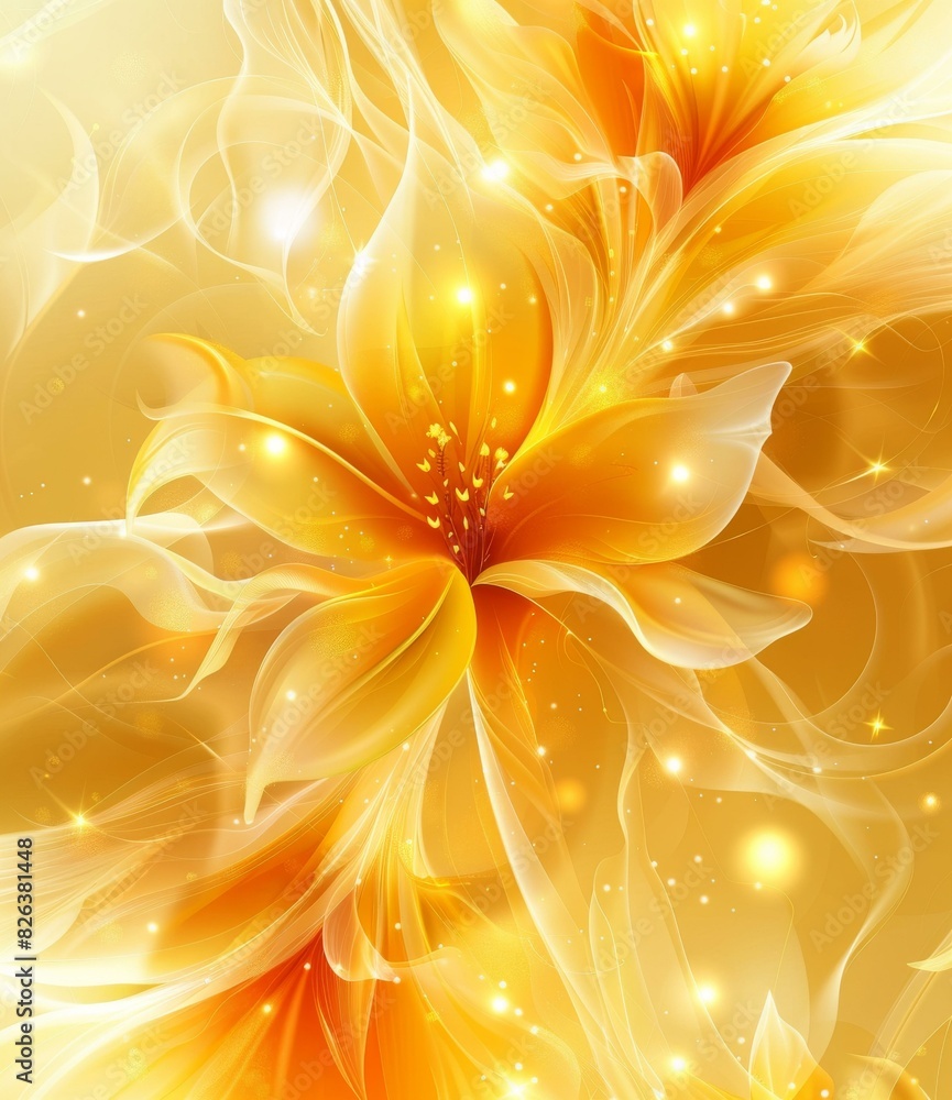 Fototapeta premium Exquisite Auroral Luminous Flowers