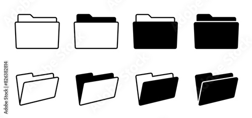 File management concept. Computer files directory, line pattern. Folders organised in a system of storage. Scheme made from empty maps. Folder with network. Computing map. Data storage.