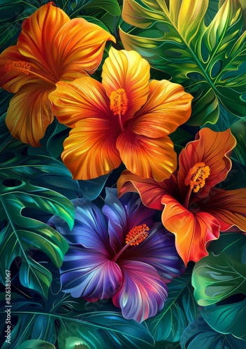 Vibrant Tropical Flowers