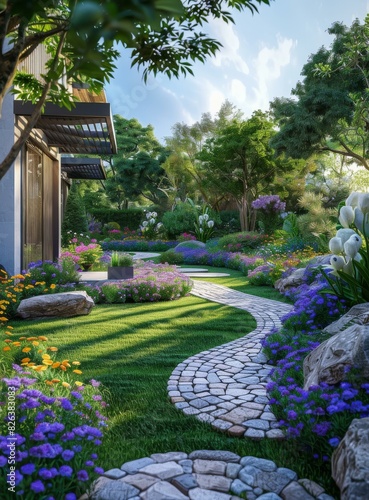 Design Renderings for Landscaped Gardens © duyina1990