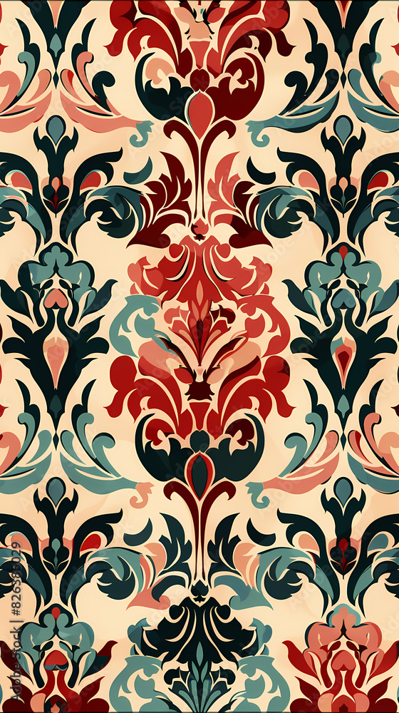 Damask pattern vector image Damask pattern vector image
