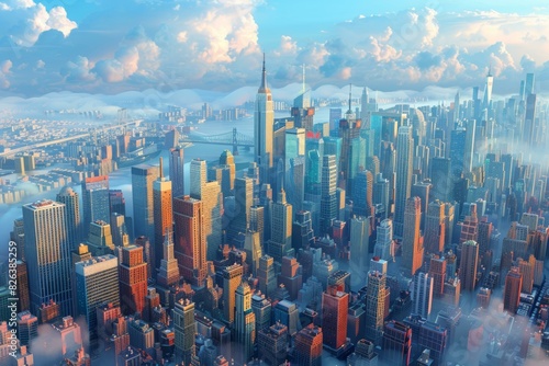 New York City Skyline  Iconic Architecture   Urban Landscape
