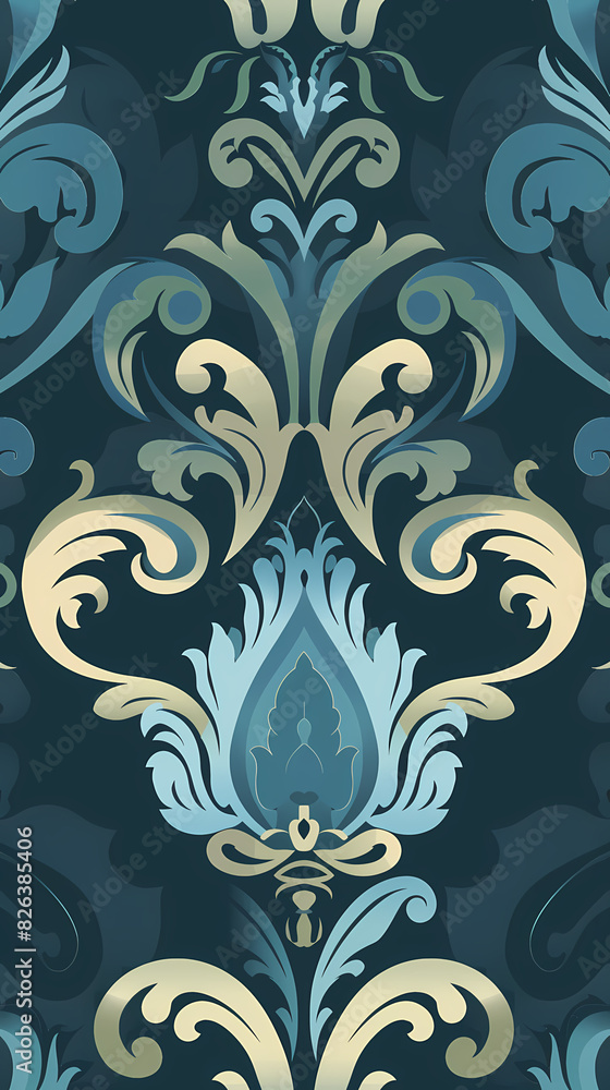 Damask pattern vector image Damask pattern vector image