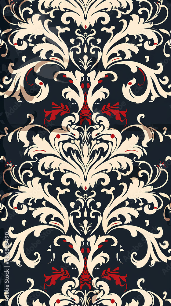 Damask pattern vector image Damask pattern vector image