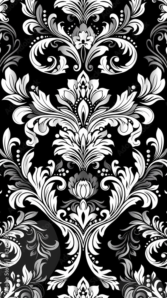 Damask pattern vector image Damask pattern vector image