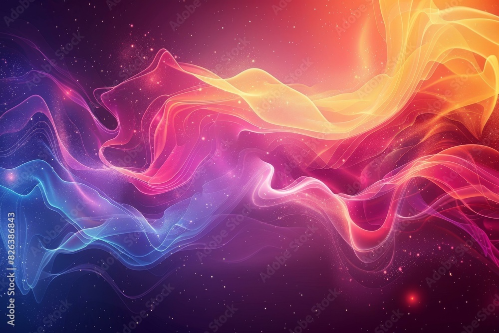 Obraz premium Cosmic Tapestry: A Colorful Nebula