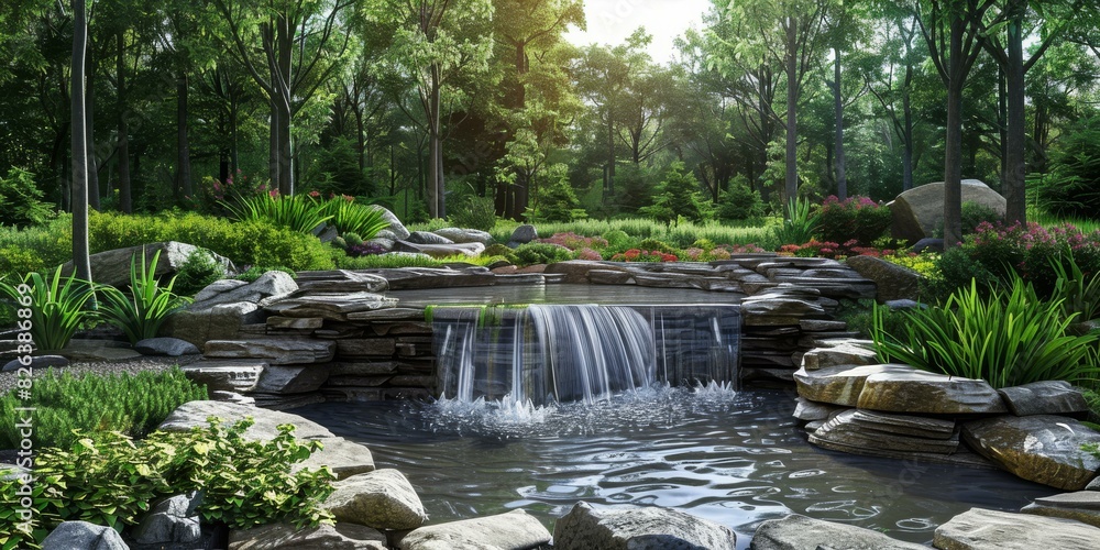 Naklejka premium Garden Landscape Design
