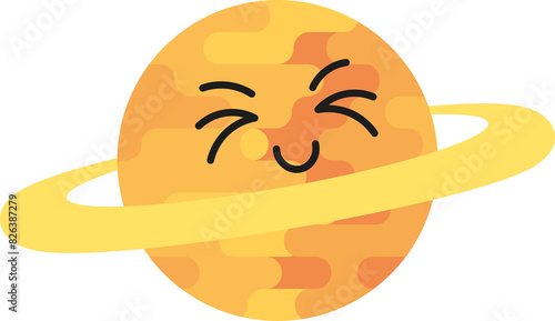 Cute and kawaii Jupiter planet