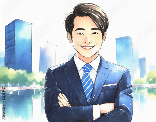 illustration of businessman