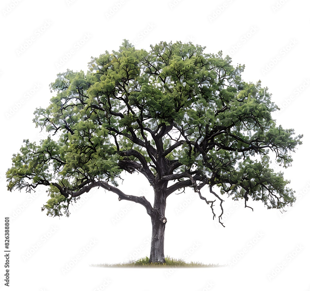 custom made wallpaper toronto digitalPhoto of an oak tree isolated on white background, ultra realistic photography