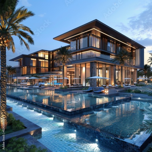 Luxury villa in Dubai's Palm Jumeirah photo