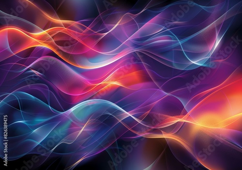 Colorful Waves in a Beautiful Abstract Art