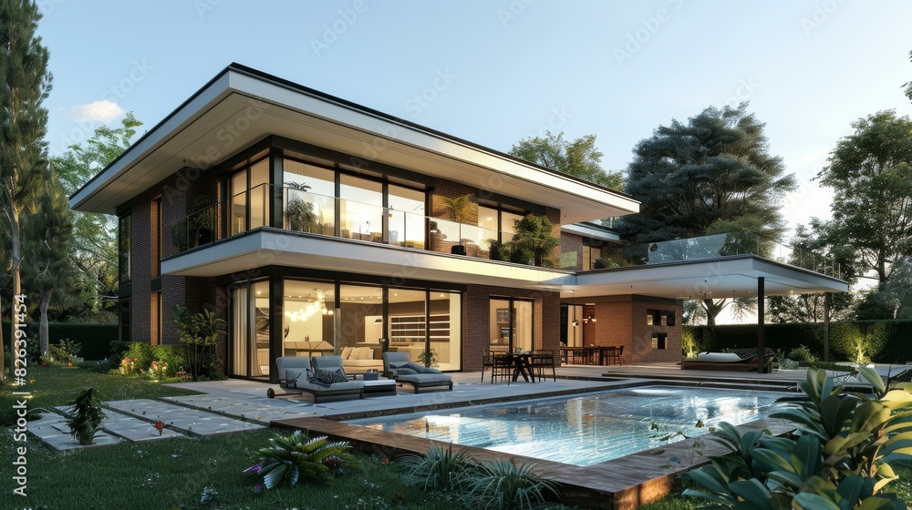 Obraz premium Modern House Facade Architecture