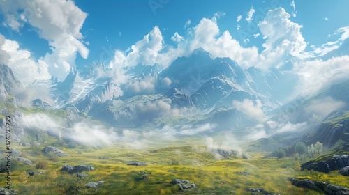 Fantasy Mountain Landscape
