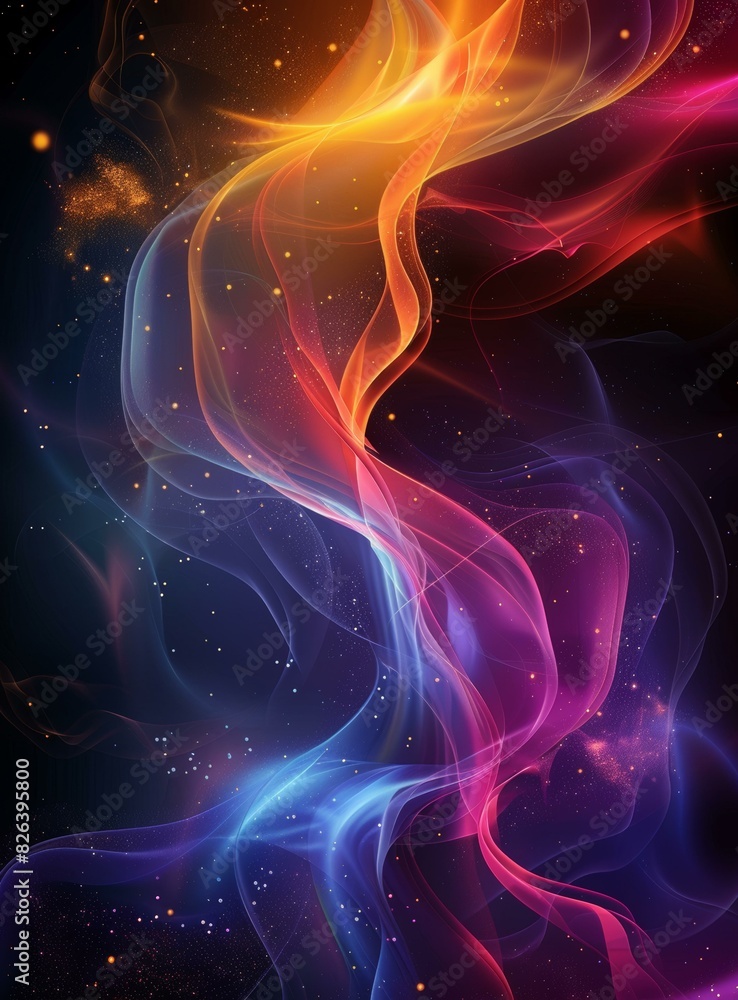 Fototapeta premium Colorful Digital Art Background