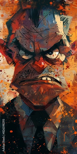 angry man illustration