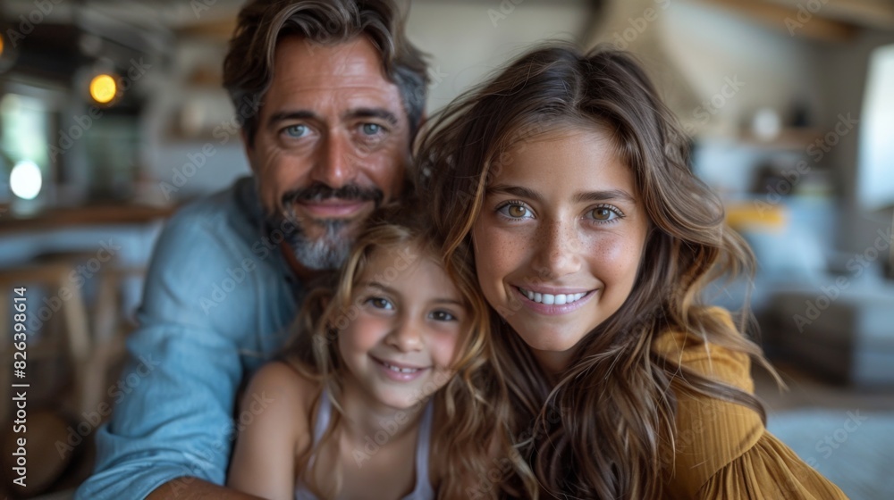 Imagine a joyful gathering as the family gathers for a family photo shoot, posing and smiling in front of the Imagine a joyful gathering as the family gathers for a family photo shoot, posing and smiling in front of the