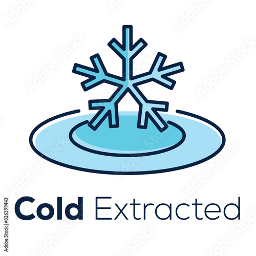 Symbolize the purity and freshness of products obtained through the cold extraction process with a dedicated icon, highlighting the method's benefits.