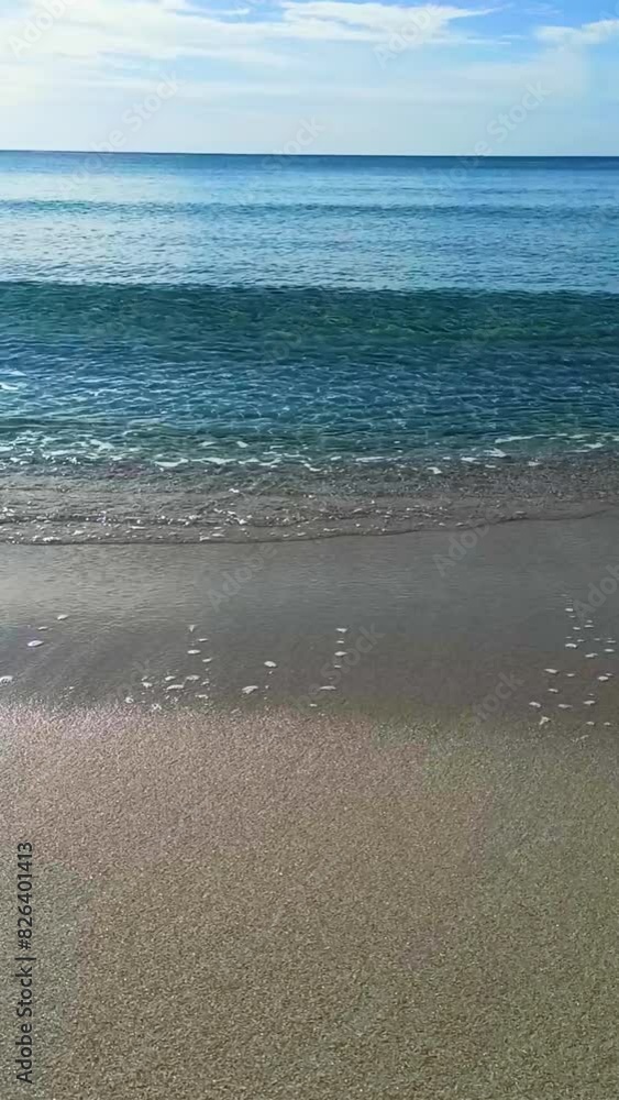 Vertical Video: Sandy beach at sunset in Sardinia, Italy Vertical Video: Sandy beach at sunset in Sardinia, Italy