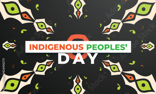 Indigenous Peoples Day. background, banner, card, poster, template. Vector illustration.