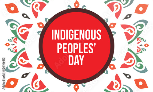 Indigenous Peoples Day. background, banner, card, poster, template. Vector illustration.
