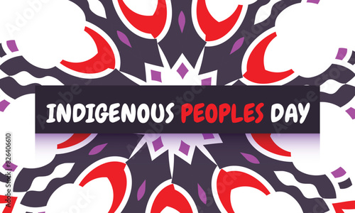 Indigenous Peoples Day. background, banner, card, poster, template. Vector illustration.