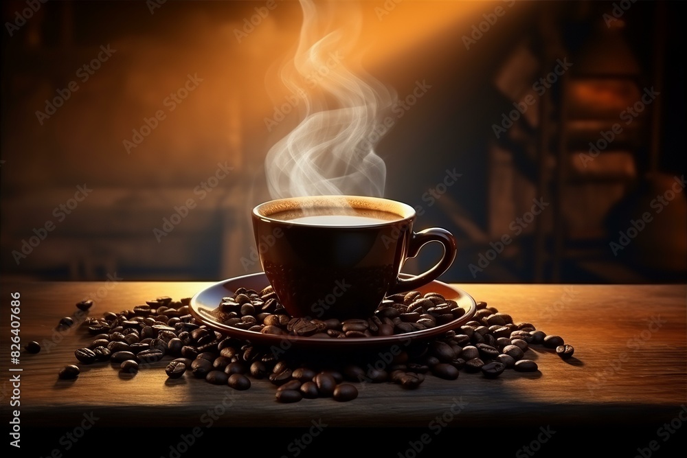 Aromatic latte art coffee in a white cup, perfect for a cozy morning. Aromatic latte art coffee in a white cup, perfect for a cozy morning.