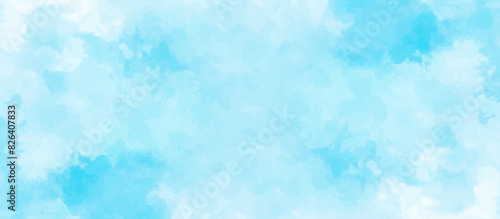 Blue sky with cloud .Beautiful blue sky with white clouds .bright cloud cover in the sun calm clear winter air background .gradient light white background.	