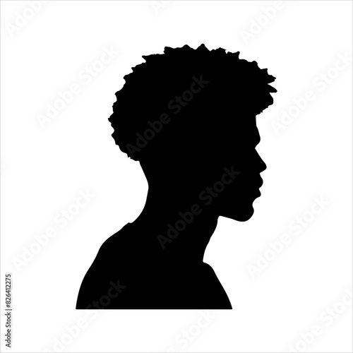 African man silhouette isolated on white background. African man icon vector illustration design.