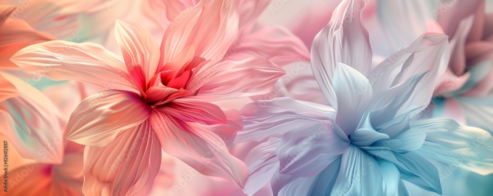 Abstract floral background with pastel toned blossoms Abstract floral background with pastel toned blossoms