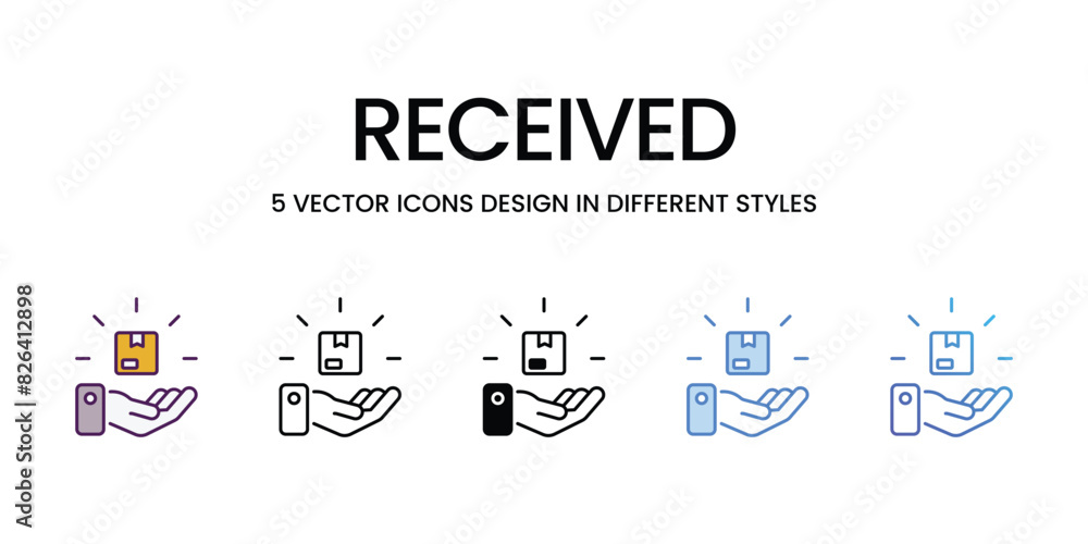 Received icons vector set stock illustration. Received icons vector set stock illustration.