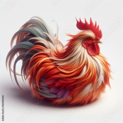 rooster isolated on white © Садыг Сеид-заде