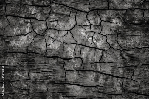 The image is a close up of a piece of wood with a black and grey color scheme.