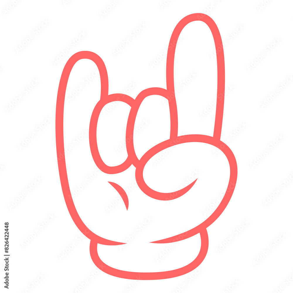 Retro cartoon gloved hand gesture Retro cartoon gloved hand gesture