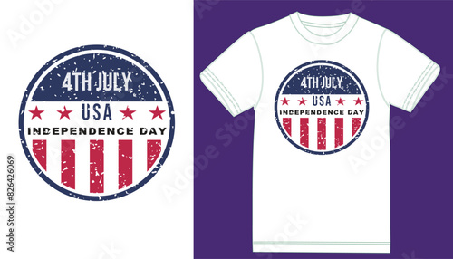 Happy 4the jully day t shirt design,. photo