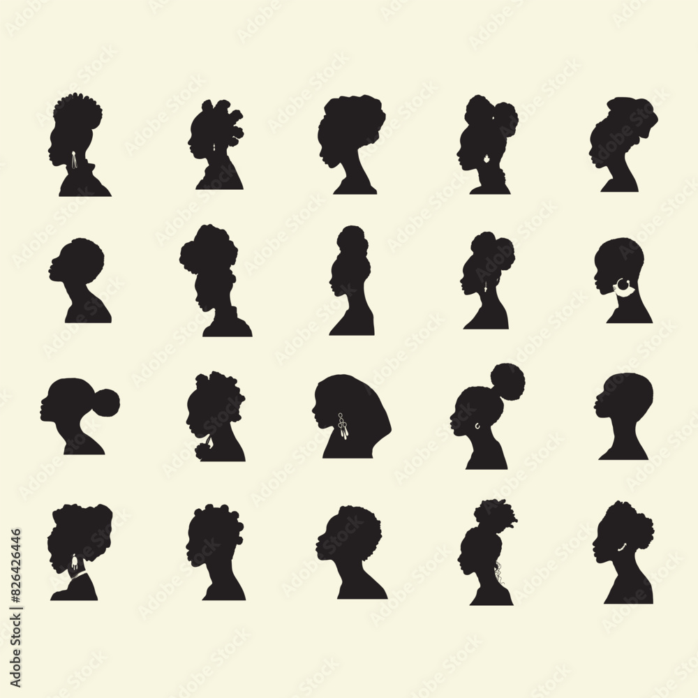 Side Women African Silhouette
